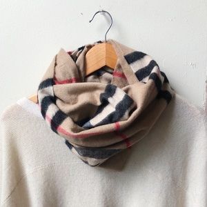 Burberry Check Cashmere Infinity Scarf